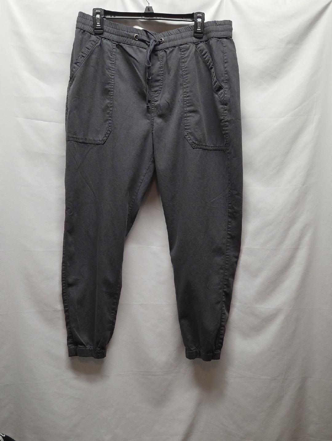 Women's Gray Elastic-Waist Jogger Pants